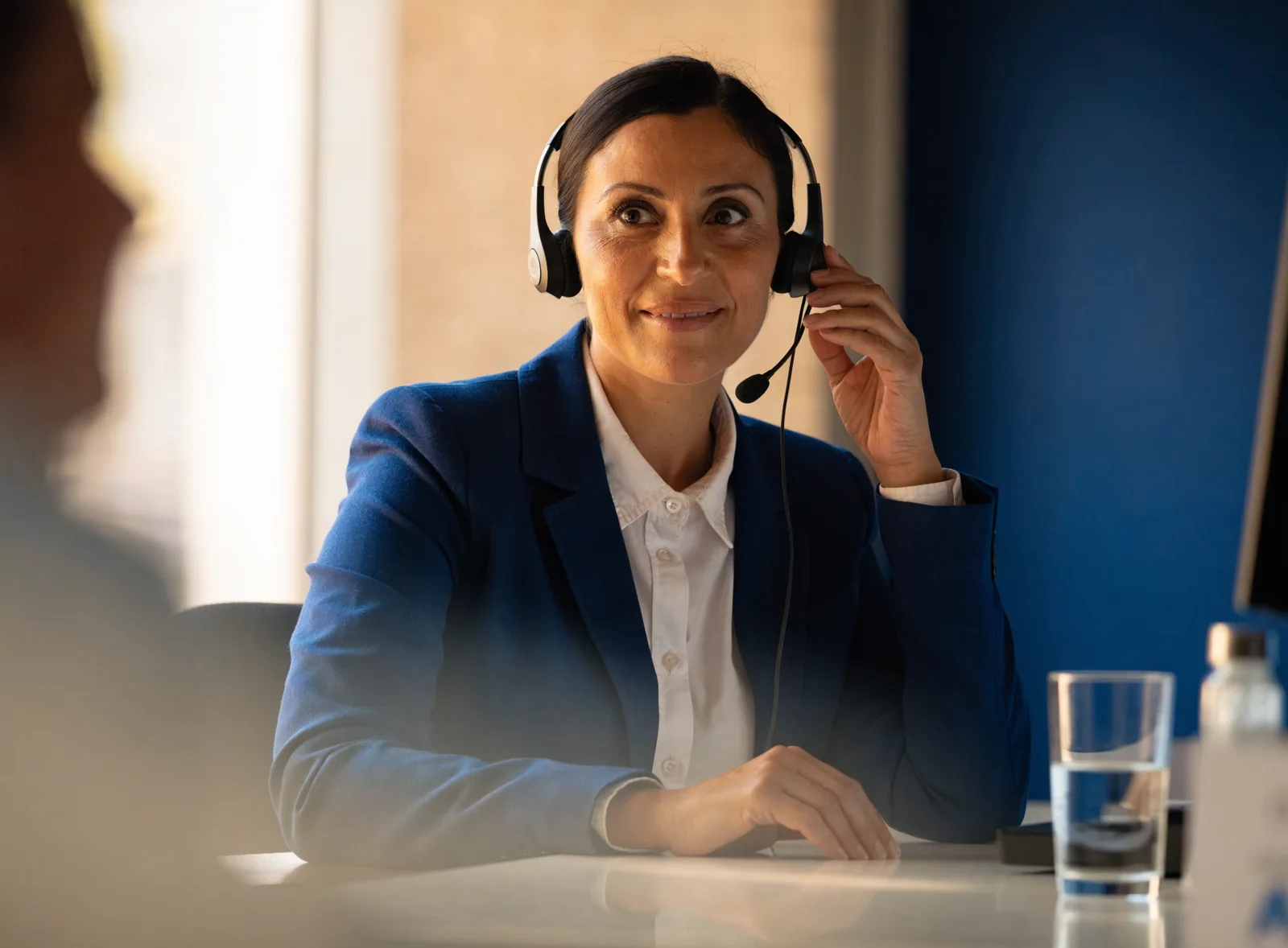 A licensed insurance advisor at their desk