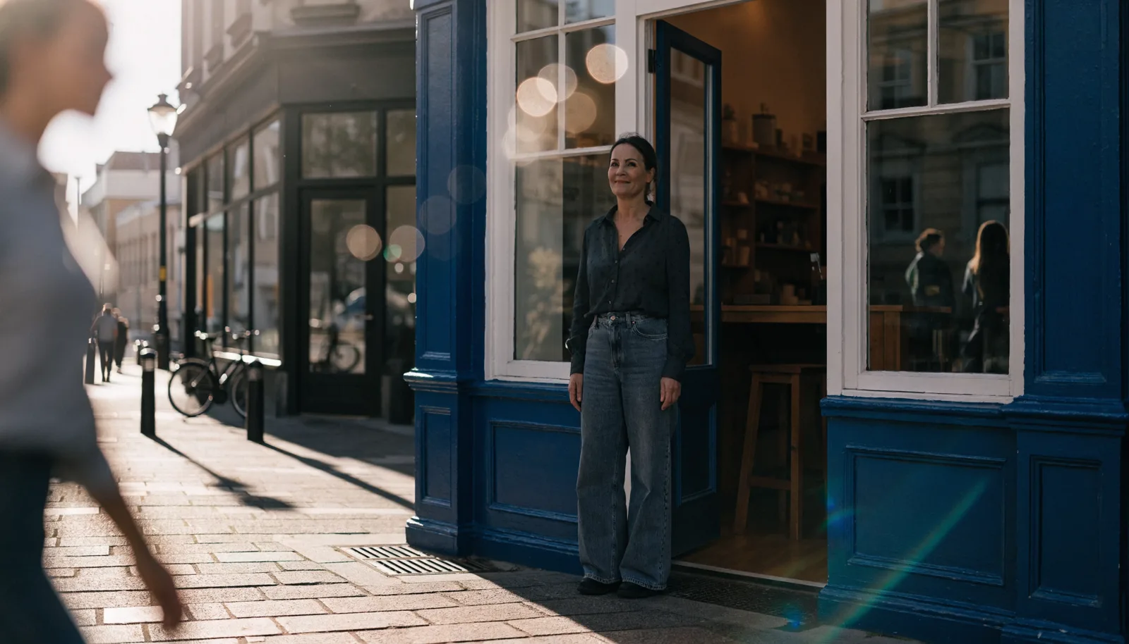 A small business owner at work in their shop